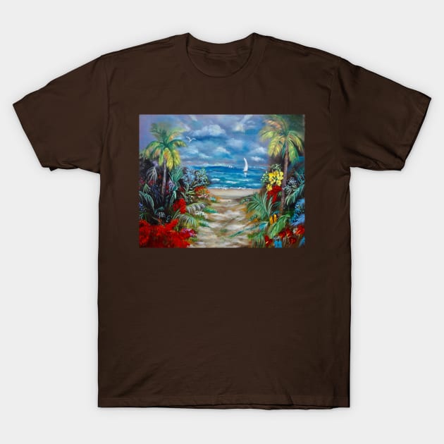 Path to the Beach 1 T-Shirt by jennyleeandjim